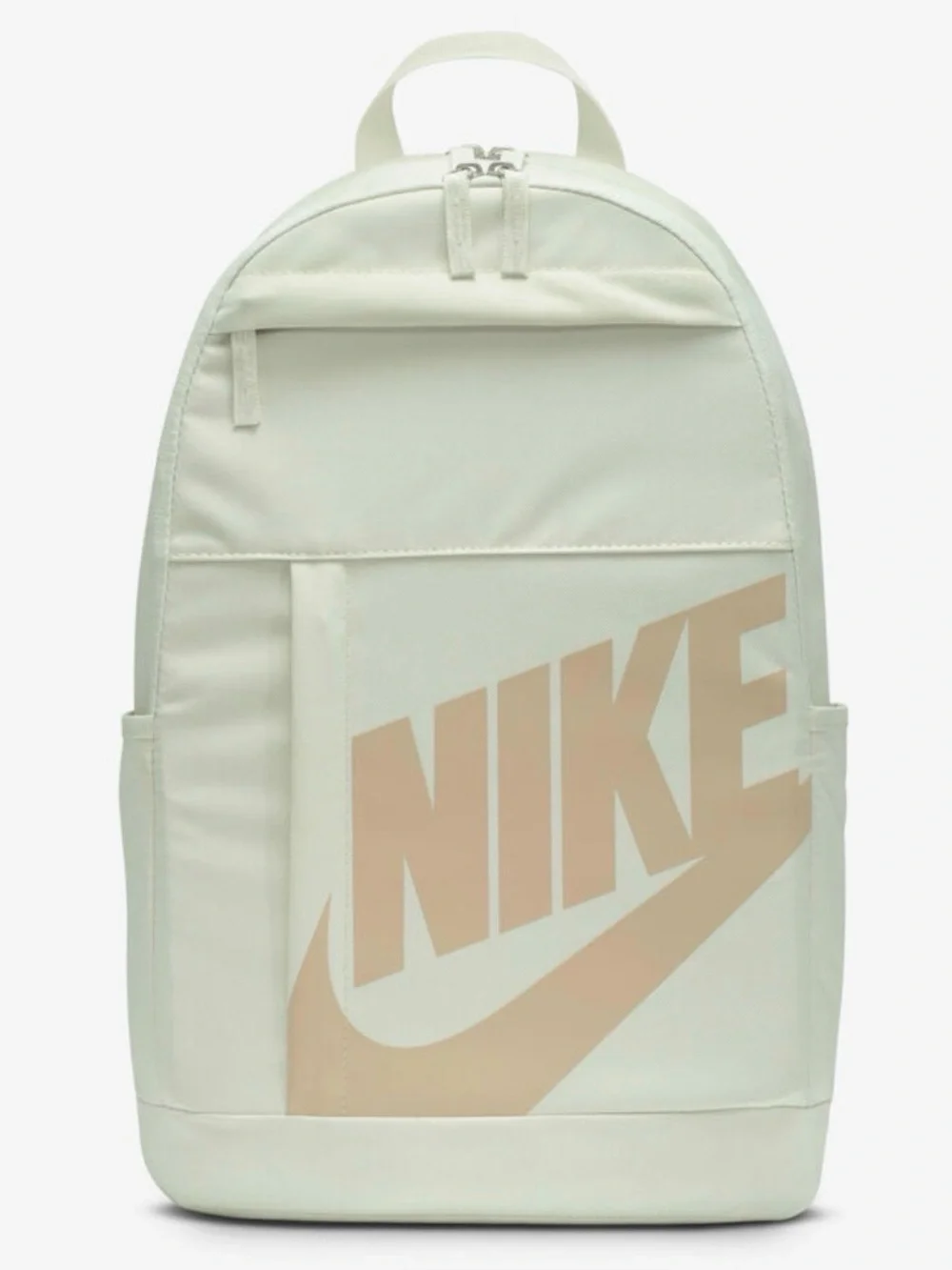 Nike Men's Pale Green Backpack with Beige Logo